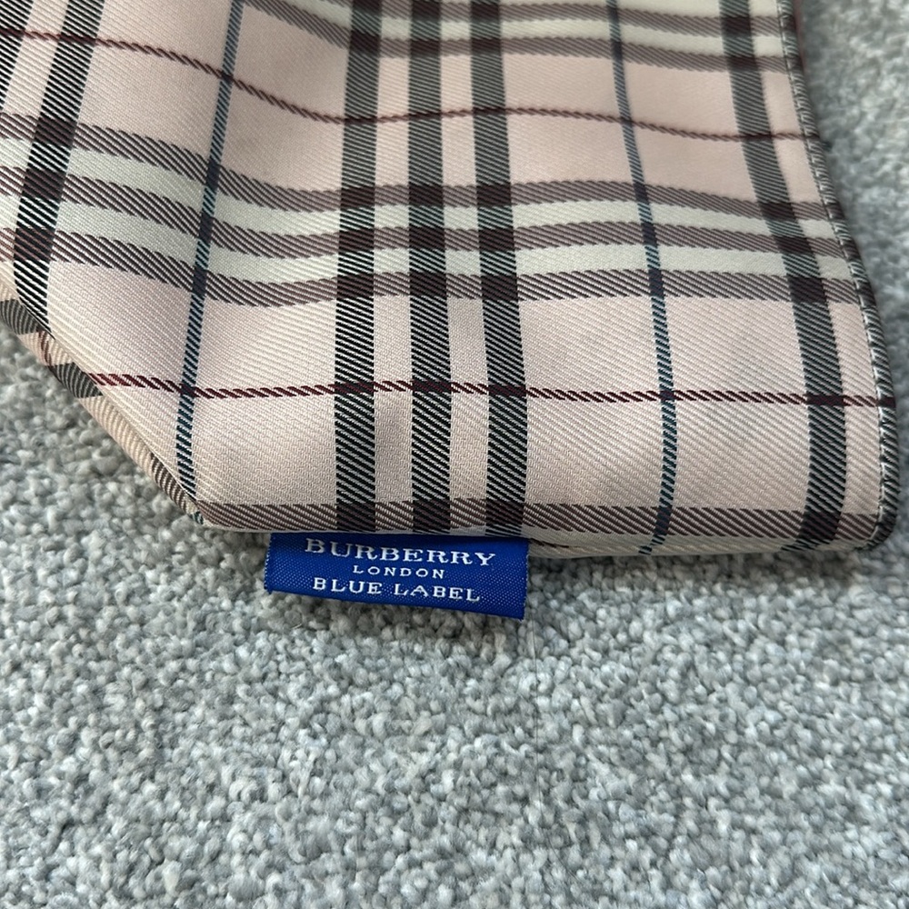 Burberry Pink and Tan Plaid Tote Bag - Picture 3 of 3